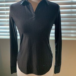 ENC black and small white blouse, it is stretchy.